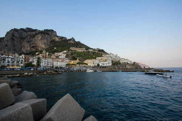 Beautiful View Famous Amalfi Coast Sunset Amalfi Italy — Fotografia de Stock
