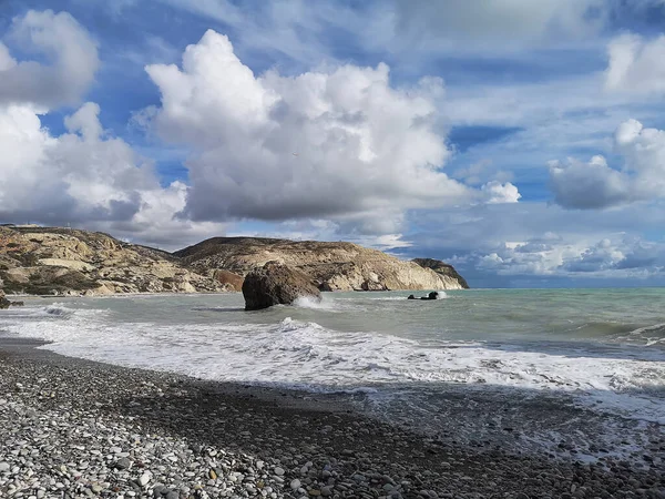 Beautiful Seascape Stones Foreground — Foto de Stock