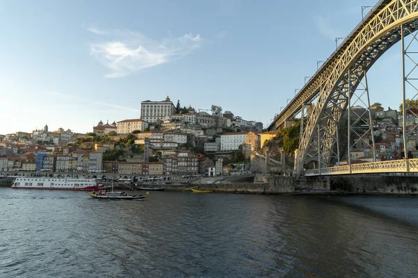 Porto Portugal 2021 Puente Dom Luis Sobre Río Duoro Ciudad — Foto de Stock
