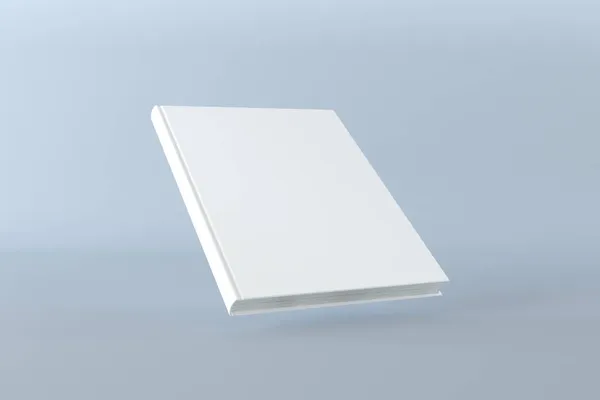 Ein Rendering Eines Notizbuchs Mit Weißem Cover Und Kopierraum Auf — Stockfoto