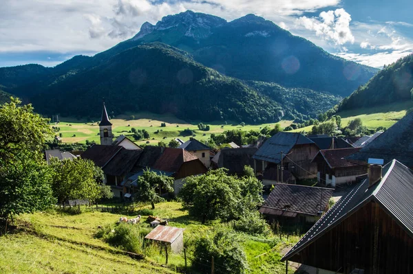 Beautiful View Houses Compote Commune France — ストック写真