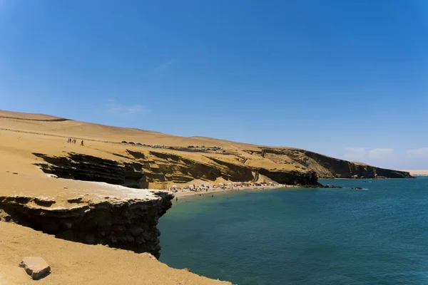 Sunny Day Shore Lake Lagunillas Pisco Peru — Stockfoto