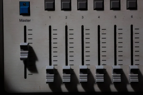 Top Closeup Shot Equalizer Music Instrument — Stock Fotó