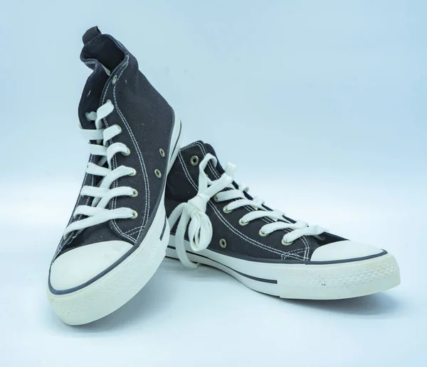 Μαλαγα Ισπανια Οκτ 2021 Μαύρα Chanse Sneakers Λευκά Κορδόνια — Φωτογραφία Αρχείου