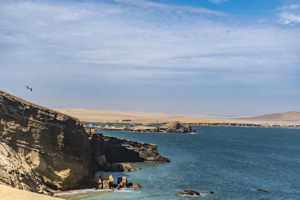 Sunny Day Shore Lake Lagunillas Pisco Peru — Stockfoto