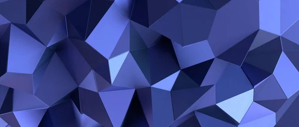 Fondo Azul Pantalla Ancha Futurista Con Formas Geométricas Espacio Virtual —  Fotos de Stock