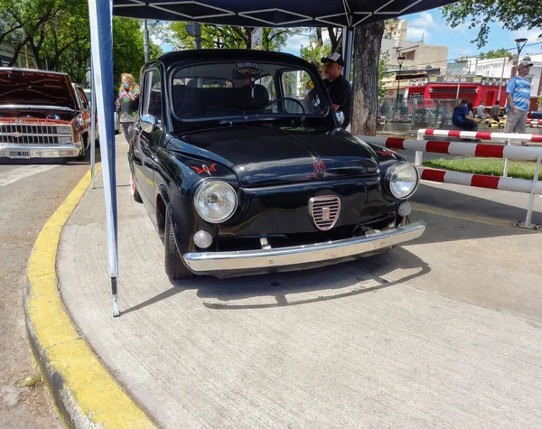 Буэнос Айрес Аргентина Ноября 2021 Года Черный Fiat 600 Седан — стоковое фото