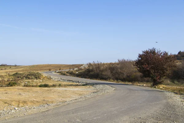 Straßenansicht Und Landschaft Kaspi Georgien — Stockfoto