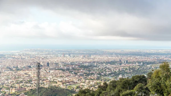 Вид Повітря Місто Барселона Іспанія — стокове фото