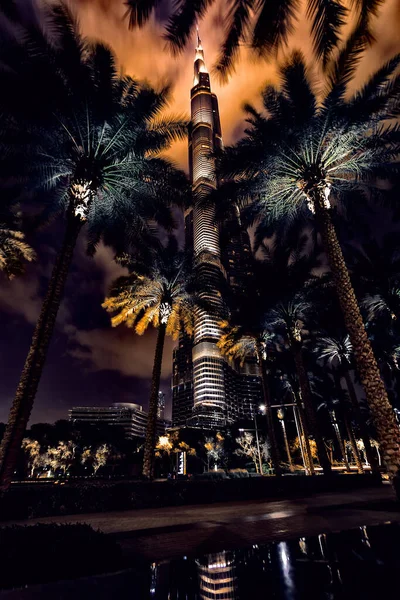Dubai United Arab Emirates Jan 2018 Vertical Shot Burj Khalifa — стокове фото