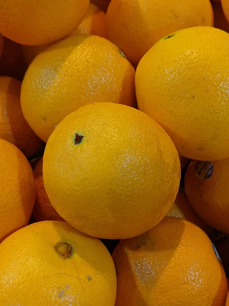 Closeup Fresh Ripe Oranges Market — Foto Stock