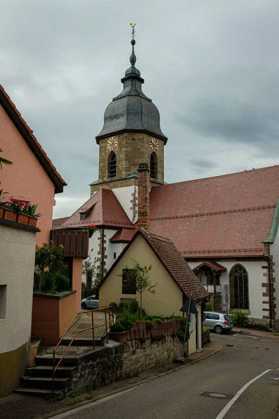 View Aegidius Church German Grossheppach Village — Stockfoto