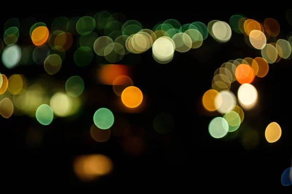 Abstract Bokeh Lights Village Glowing Blurred — Fotografia de Stock