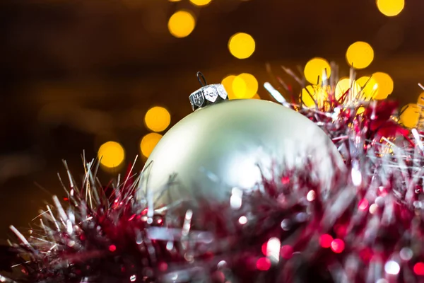 Uma Composição Natal Com Decorações Sazonais Ornamentos — Fotografia de Stock