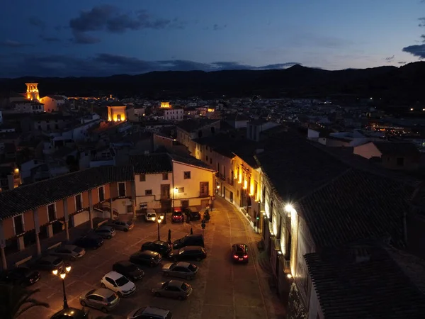 Beautiful Night View City Cehegin Spain — Stock Fotó