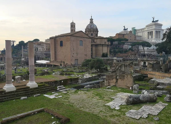 Rome Italie Déc 2018 Les Fori Imperiali Forums Impériaux Ruines — Photo