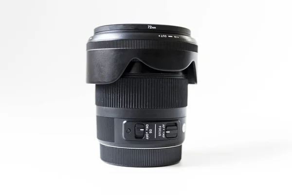 Closeup Camera Lens White Background — 스톡 사진