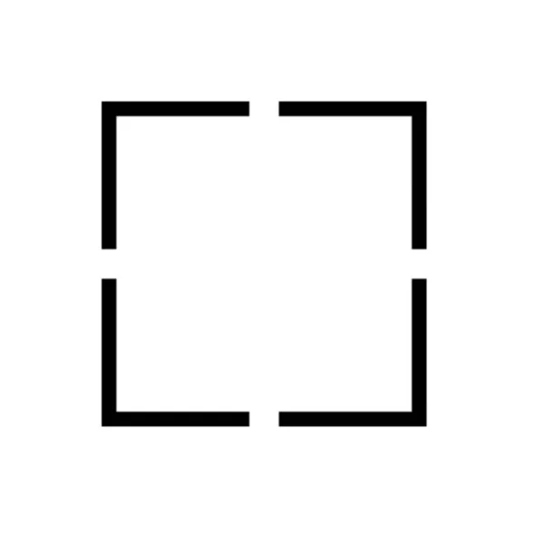 Black Square Icon Isolated White Background — Stockfoto