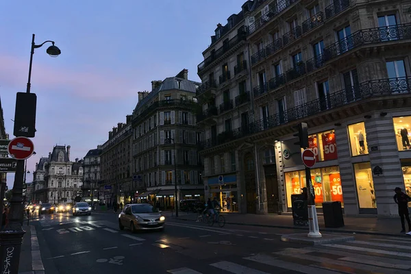 프랑스 2019 Evening Traffic Architecture Paris France — 스톡 사진