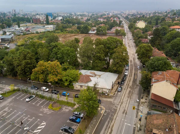 Aerial View Street Sofia Bulgaria — Stock fotografie