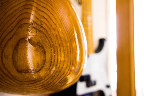 Closeup Shot Piece Cut Wood Rings — стоковое фото