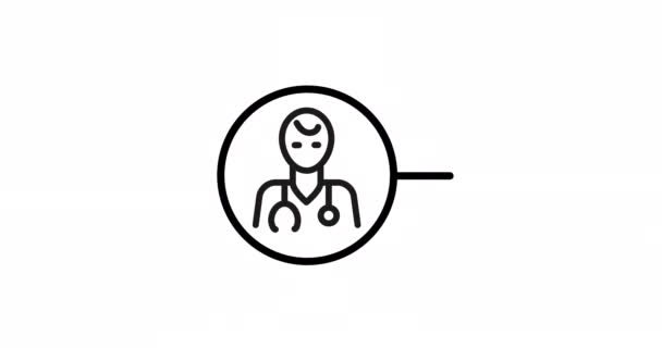 Doctor Icon Animation Simple Design — Stock Video