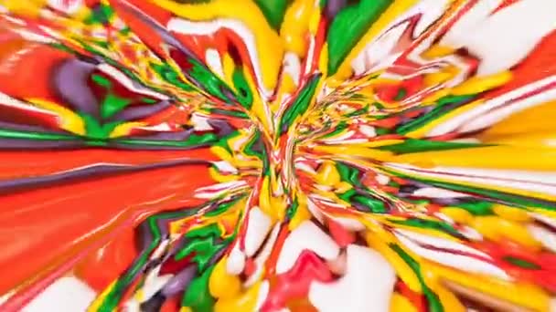 Abstract Kleurrijk Hypnotisch Patroon — Stockvideo