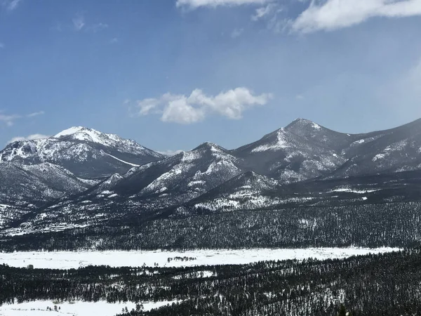 Beautiful Snowy View Rocky Mountain National Park Estes Usa — Stok fotoğraf