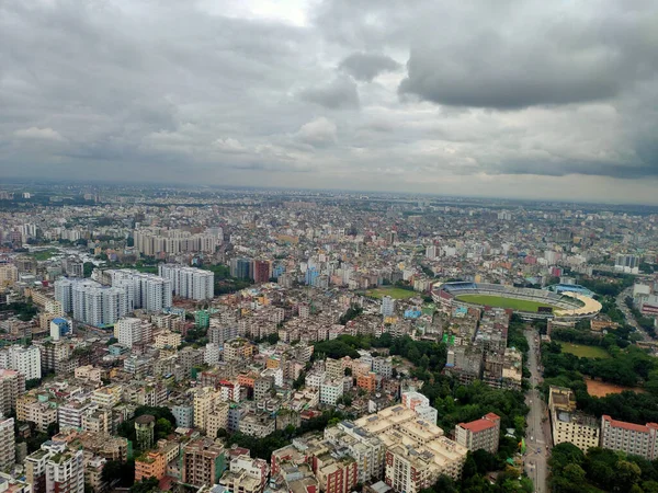 Aerial Shot Dhaka Cloudy Day Bangladesh — ストック写真