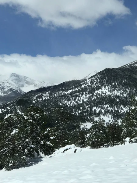 Beautiful Snowy View Rocky Mountain National Park Estes Usa — Stock Fotó