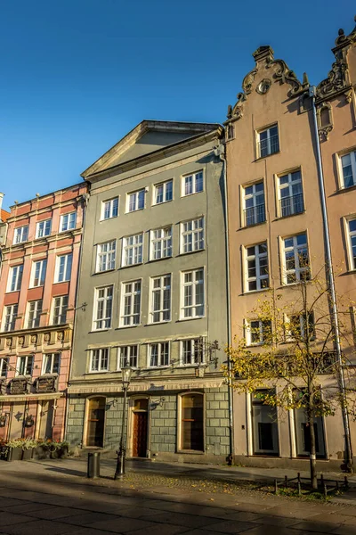 Gdansk Polónia Outubro 2021 Cidade Velha Com Edifícios Históricos Contra — Fotografia de Stock