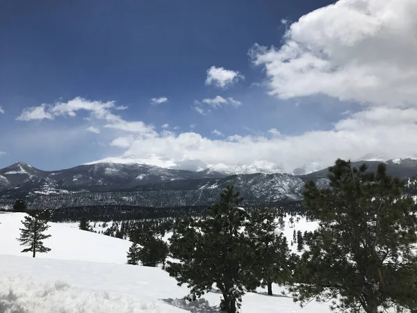 Beautiful Snowy View Rocky Mountain National Park Estes Usa —  Fotos de Stock