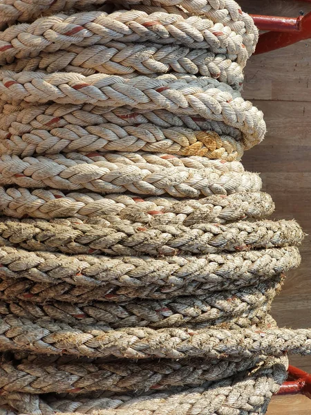 Rough Ship Rope Texture — Fotografia de Stock