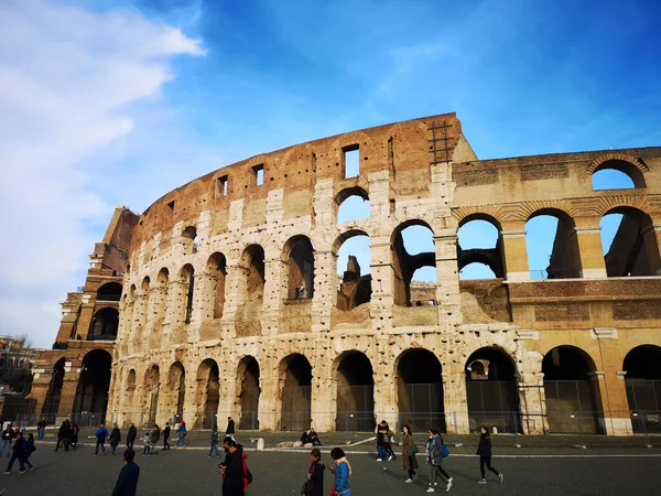 Rome Italy Dec 2018 Part Ancient Colosseum Rome Warm December — стокове фото