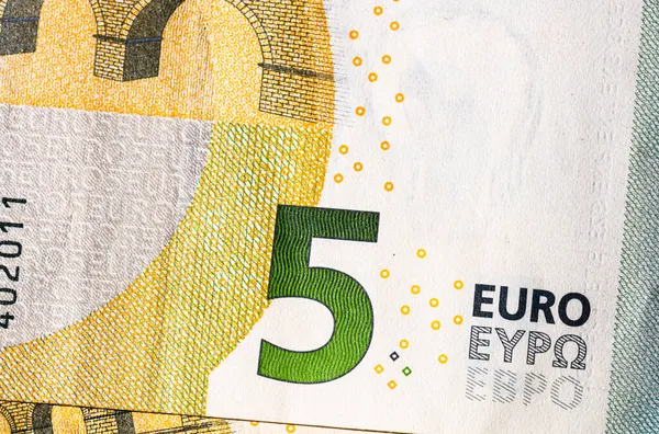 Detailaufnahmen Von Euro Banknoten Als Geld Geschäftlicher Hintergrund — Stockfoto