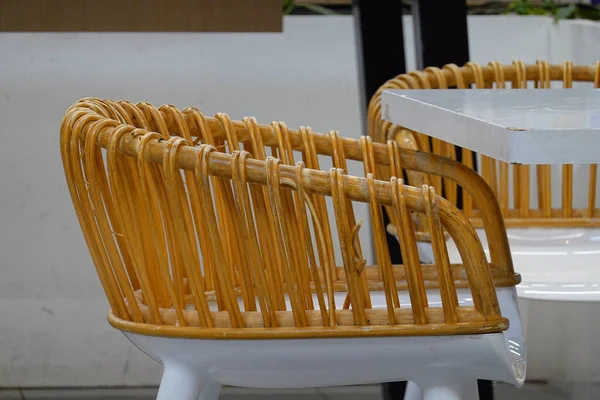 Closeup Chairs Cafe — Stockfoto