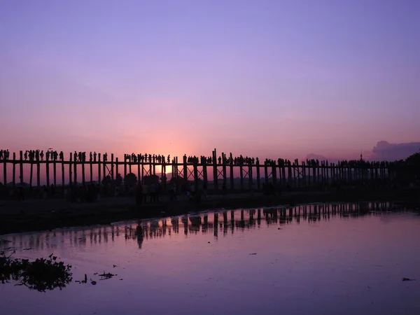 Beautiful Shot Sunset Sea Myanmar — Zdjęcie stockowe
