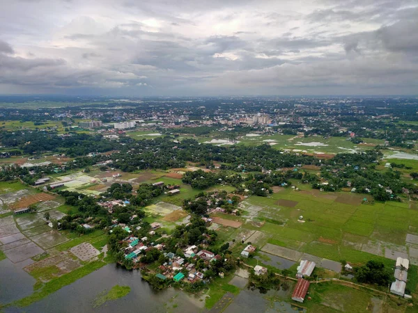 Aerial Shot Dhaka Cloudy Day Bangladesh — Fotografia de Stock