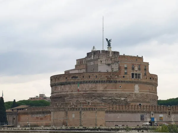 Rzym Włochy Grudnia 2018 Widok Słynny Castel Sant Angelo Zwiedzanie — Zdjęcie stockowe