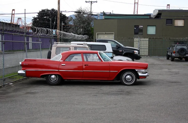 Vancouver Canada Déc 2020 Une Voiture Américaine Classique Stationnée Dans — Photo