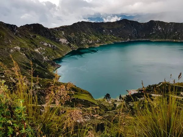 Naturlig Över Laguna Quilotoa Quinta Ecuador — Stockfoto