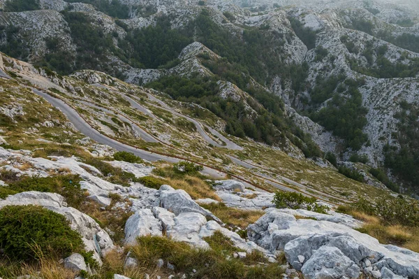 Terreno Rocoso Pendiente Del Pico Sveti Jure Biokovo Croacia — Foto de Stock