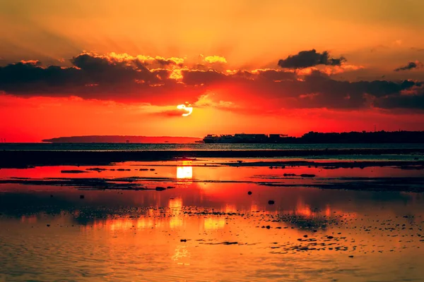 Seascape Tranquil Sea Hurghada Egypt Sunset — Stock Photo, Image
