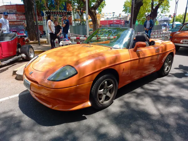 Buenos Aires Argentinien Nov 2021 Orangefarbenes Fiat Barchetta 1998 Sportlich — Stockfoto