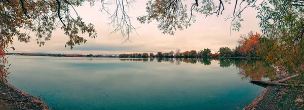 Vista Panorámica Del Lago Otoño Colorado — Foto de Stock