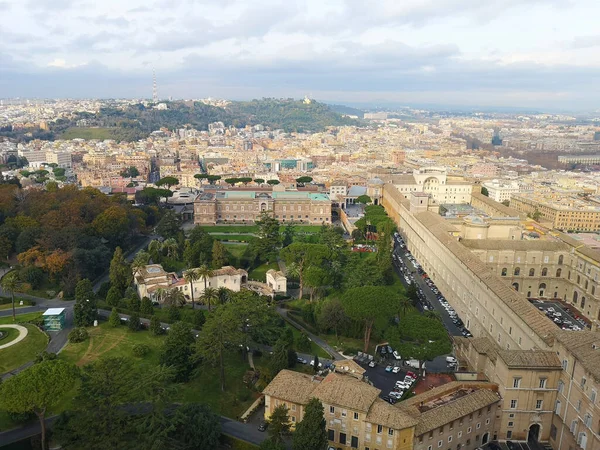 Rome Italien Dec 2018 Vacker Flygbild Vatikanstaten Sightseeing Rom Varm — Stockfoto