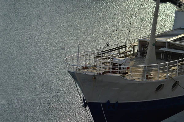 Barcelona Espagne Août 2014 Vue Aérienne Détail Partie Avant Bateau — Photo