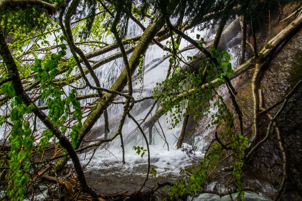 Krásný Vodopád Cantal Francii Přírodní Park Sopek Auvergne — Stock fotografie