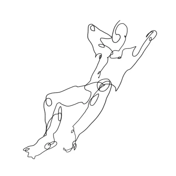 Enda Rad Illustration Manlig Kropp — Stockfoto