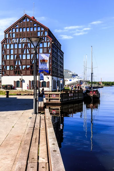 Klaipeda Lithuania May 2013 Costa Pacifica Cruise Ship Anchored Cruise — 图库照片